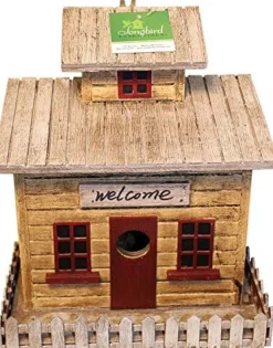 Songbird Essentials Beach Cottage Bird House - Brown/Tan - 8.75 X 5.5 X 10.3 I