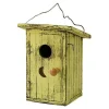 Songbird Essentials Birdie Loo Bird House - Yellow - 3.9 X 4.9 X 7.3 In