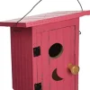 Songbird Essentials Birdie Loo Bird House - Red - 7 X 7 X 10.5 In