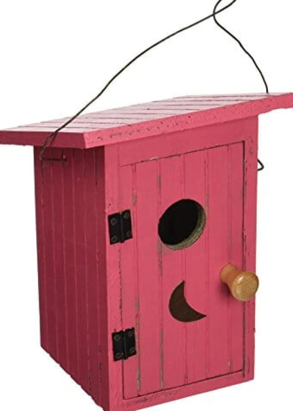 Songbird Essentials Birdie Loo Bird House - Red - 7 X 7 X 10.5 In