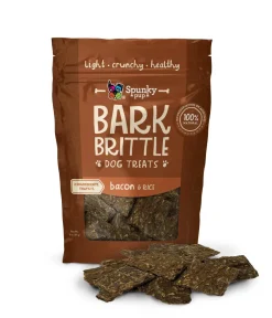 Spunky Pup Bark Brittle Limited Ingredient Bacon Crispy and Crunchy Dog Treats - 3 Oz