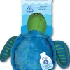 Spunky Pup Clean Earth Collection Turtle Plush Squeak and Plush Dog Toy - Large