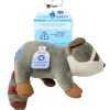 Spunky Pup Clean Earth Collection Raccoon Squeak and Plush Dog Toy - Large