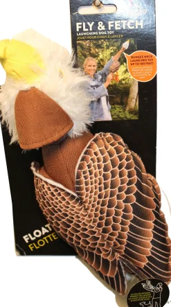 Spunky Pup Fly and Fetch Eagle Plush and Float Rope Flinging Dog Toy