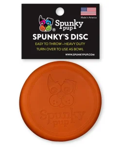 Spunky Pup Spunky's Disc Frisbee Toss and Fetch Dog Toy - Orange