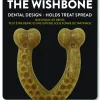 Spunky Pup Wishbone Chicken Flavored Durable Nylon Fetch Dog Toy - Small