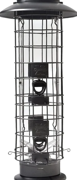 Squirrel-X4 Squirrel Resistant Tubed Wild Bird Feeder - Silver - 1.5 Lbs Cap