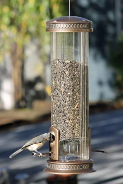 Squirrel-X X3 Squirrel Resistant Tubed Wild Bird Feeder - Blue - 4.2 Lbs Cap