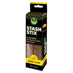 Stashios Stash Stix Refill for Stash and Dash Dispenser Cheese Soft and Chewy Training Dog Treats - 20 Pack