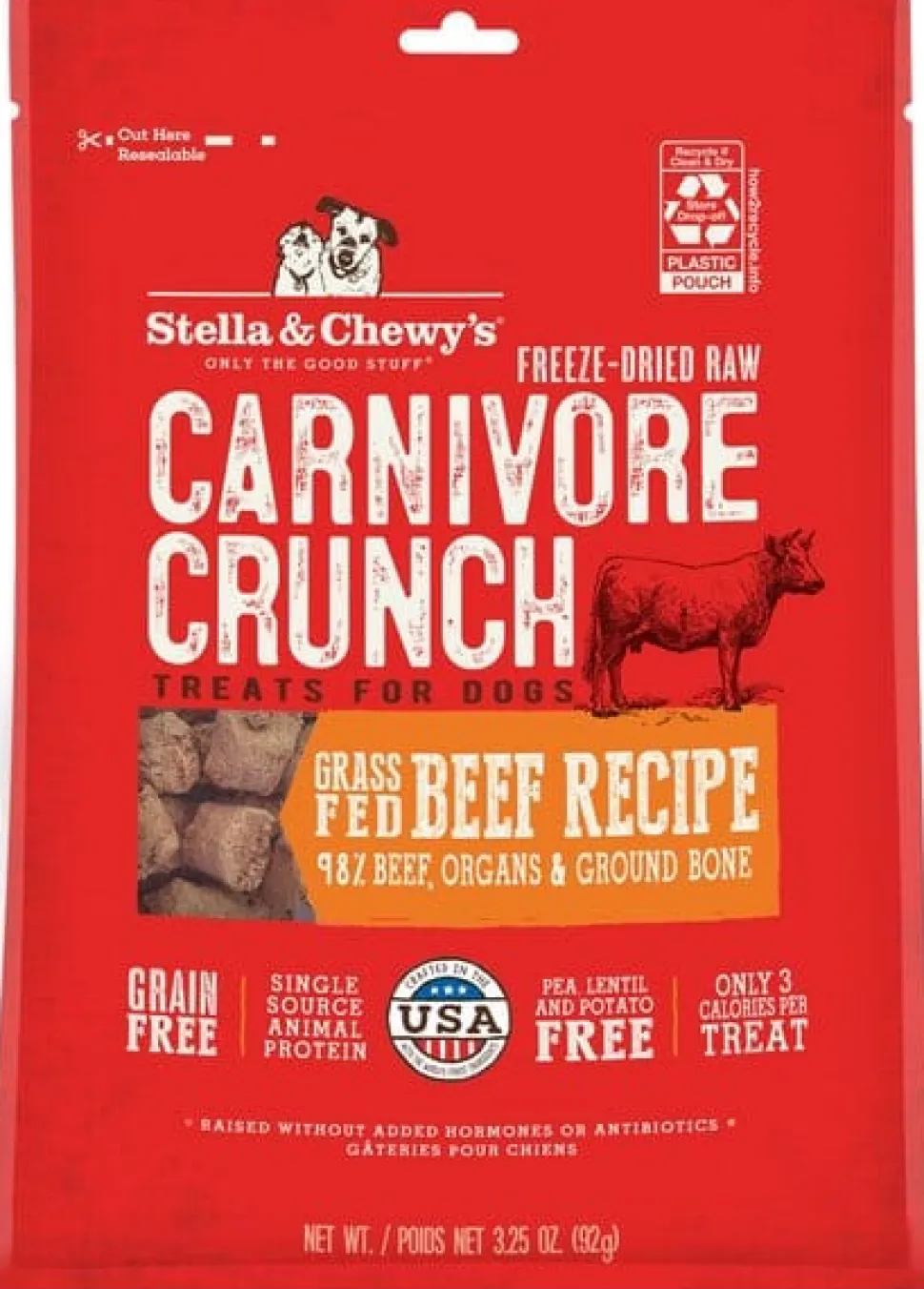 Stella & Chewy's Carnivore Beef Freeze Dried Dog Treats - 3.25 Oz