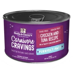 Stella & Chewy's Carnivore Cravings Pate Chicken and Tuna Canned Cat Food - 5.2 Oz - Case of 24