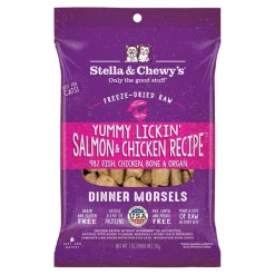 Stella & Chewy's Dinner Morsals Yummy Salmon and Chicken Recipe Freeze-Dried Cat Food - 1 Oz - 8 Pack