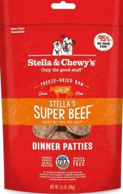 Stella & Chewy's Dinner Patties Beef Freeze-Dried Dog Food - 5.5 Oz