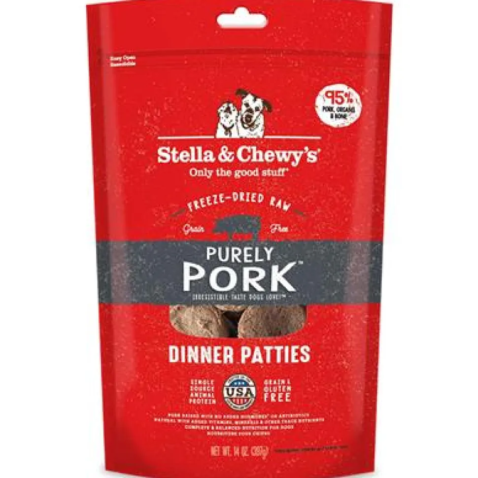 Stella & Chewy's Dinner Patties Pork Freeze-Dried Dog Food - 14 Oz
