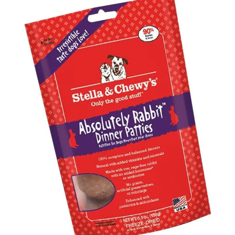 Stella & Chewy's Dinner Patties Rabbit Freeze-Dried Dog Food - 14 Oz