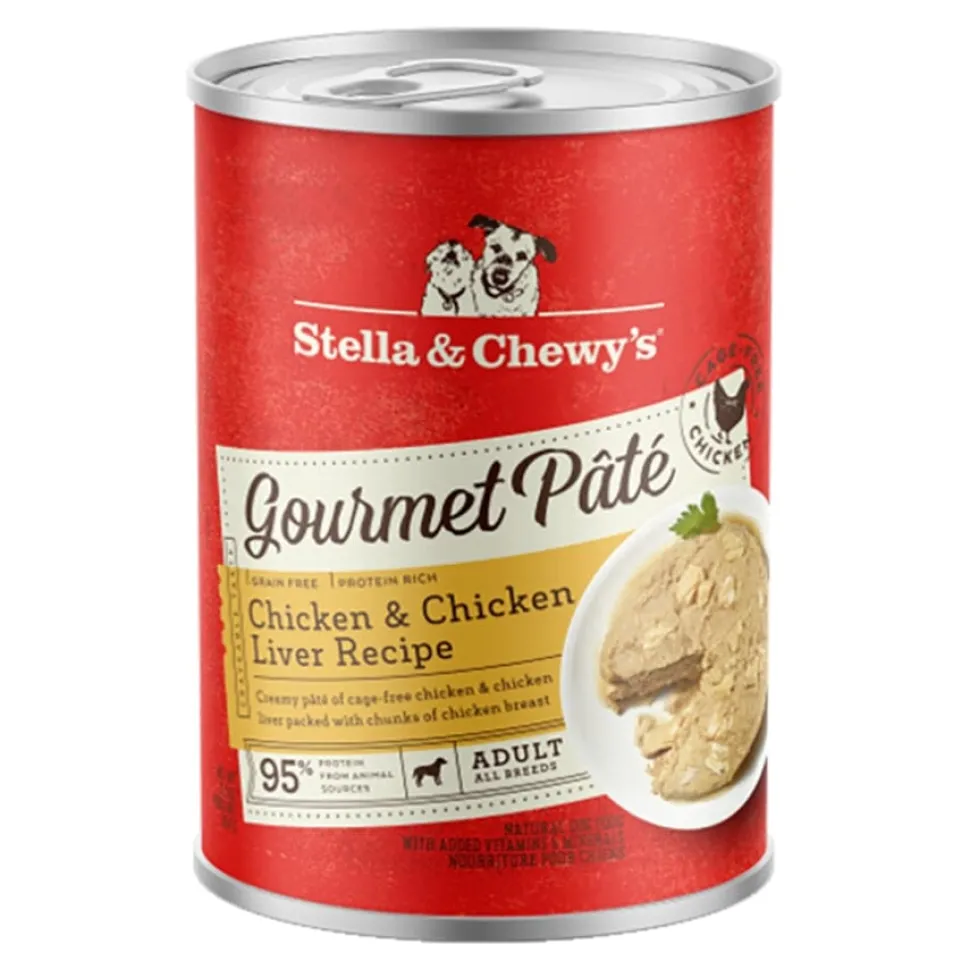 Stella & Chewy's Gourmet Pate Chicken and Liver Canned Dog Food - 12.5 Oz - Case of 12