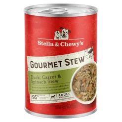 Stella & Chewy's Gourmet Stew Duck Carrot and Spinach Canned Dog Food - 12.5 Oz - Case of 12