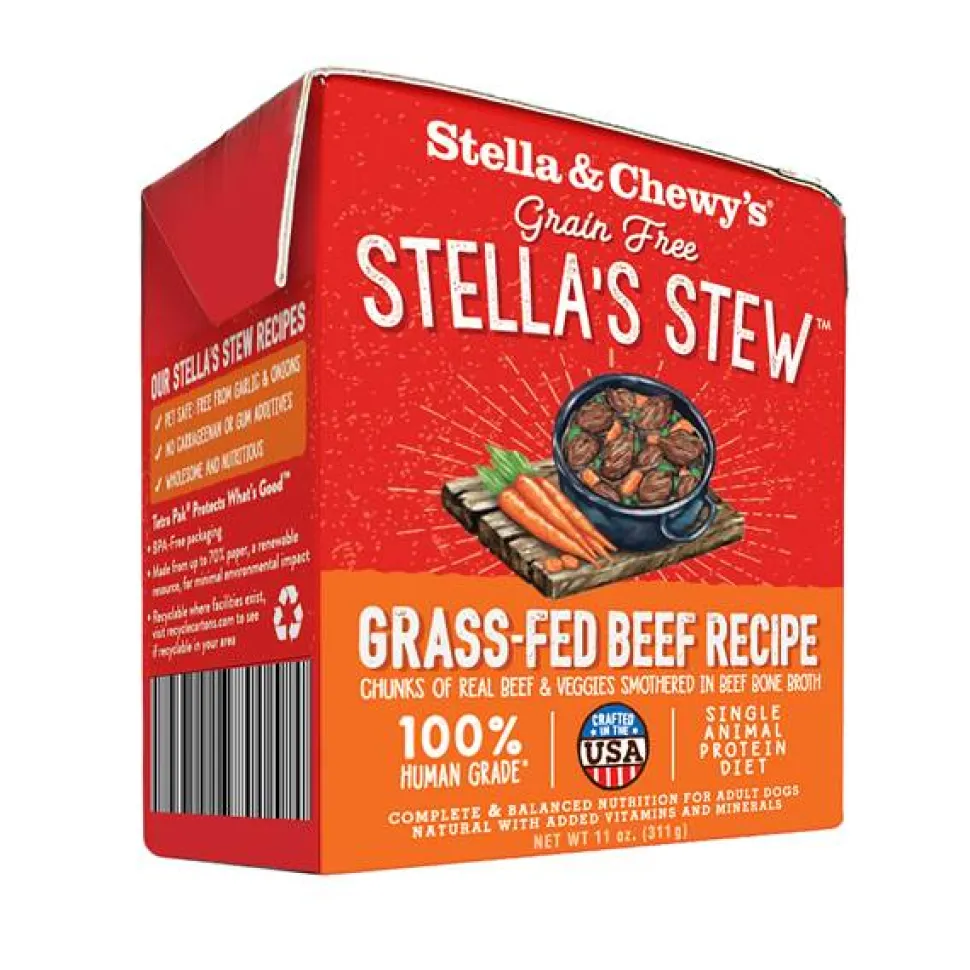 Stella & Chewy's Stew Grass Fed Beef Canned Dog Food - 11 Oz - Case of 12
