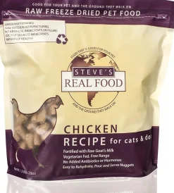 Steve's Chicken Freeze Dried Nuggets for Dogs & Cats Freeze-Dried Treats - 1.25 lb Bag
