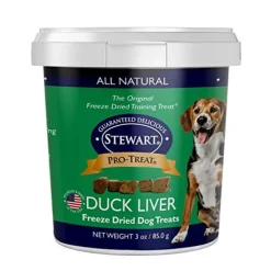Stewart Pro-Treat Freeze Dried Dog Treats - Duck Liver - 3 Oz