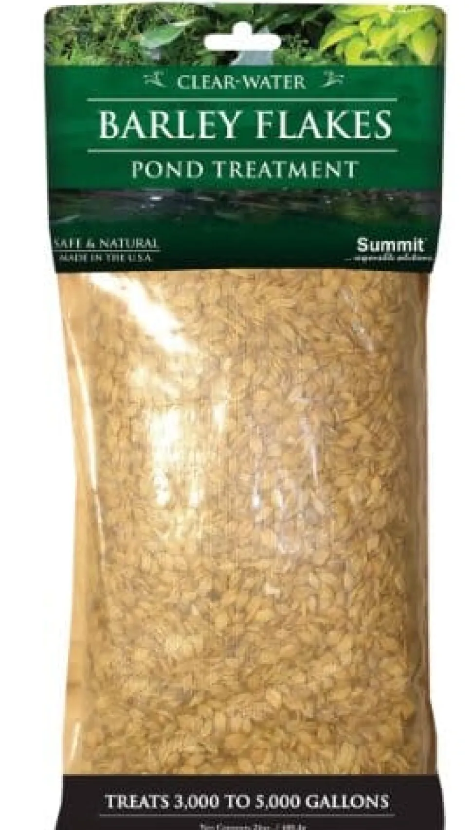 Summit Clear-Water Barley Straw Flakes Pond Treatment Pond Water Treatment Natural - 5000 Gal