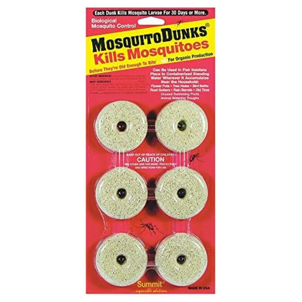 Summit Mosquito Dunks for Biological Mosquito Control Pond Water Treatment - 6 Pack