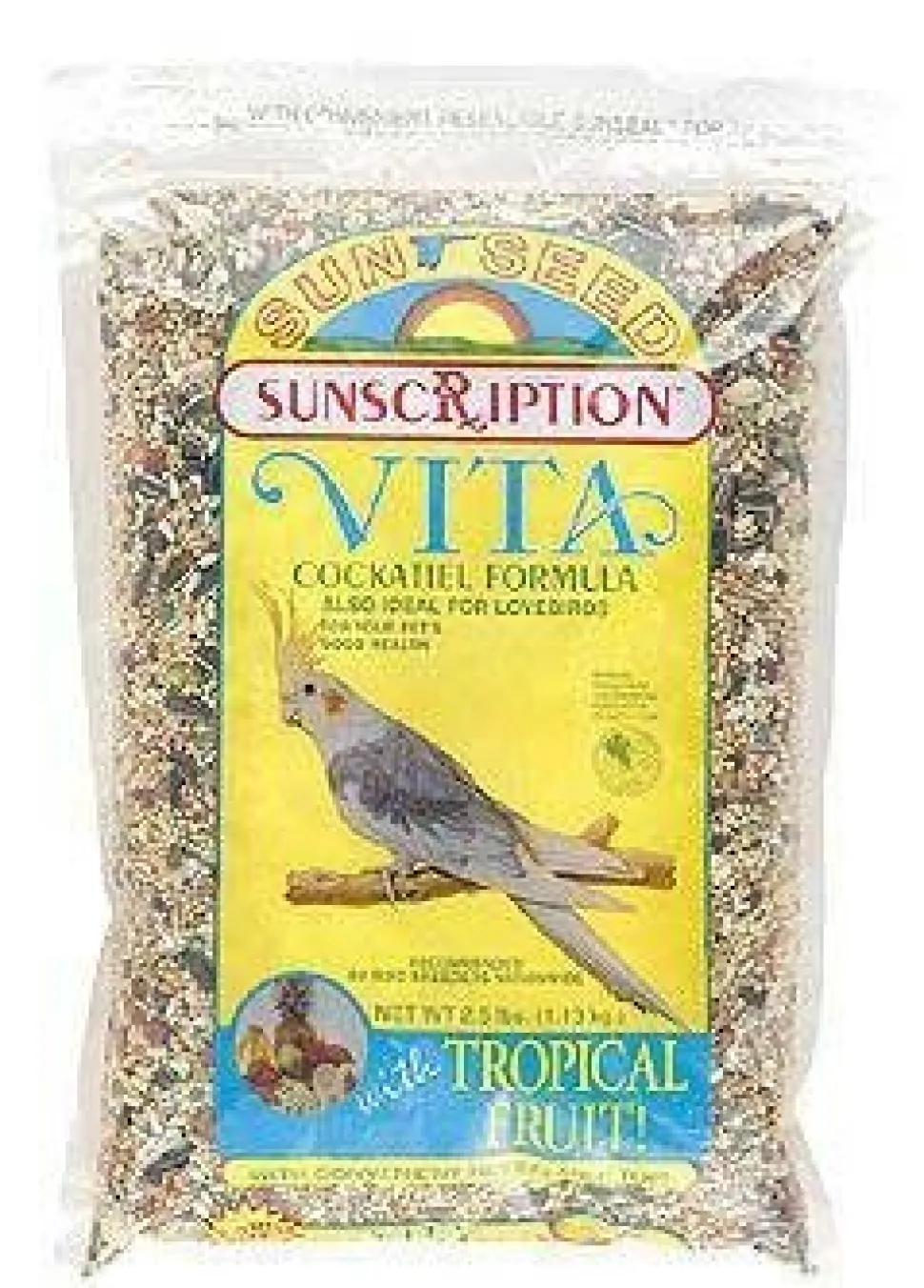 Sunseed Vita Sunscription Cockatiel & Lovebird Diet - 2.5 lb - Pack of 6