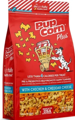 Sunshine Mills Pupcorn Plus Chicken & Cheddar Natural Dog Treats - 4 oz - Case of 6
