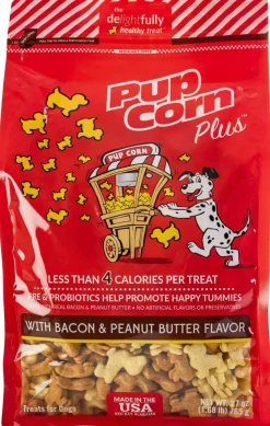 Sunshine Mills Pupcorn Plus w/ Bacon & Peanut Butter Natural Dog Treats - 27 oz - Case of 2