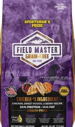 Sunshine Mills Sportsman's Pride Field Master Grain-Free Hip & Joint Duck, Sweet Potato & Berry Jerky Dog Biscuits - 20 Oz - Case of 8