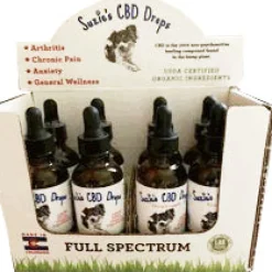Suzie's CBD Treats 8 x 2 oz Droppers Cat and Dog Supplement -