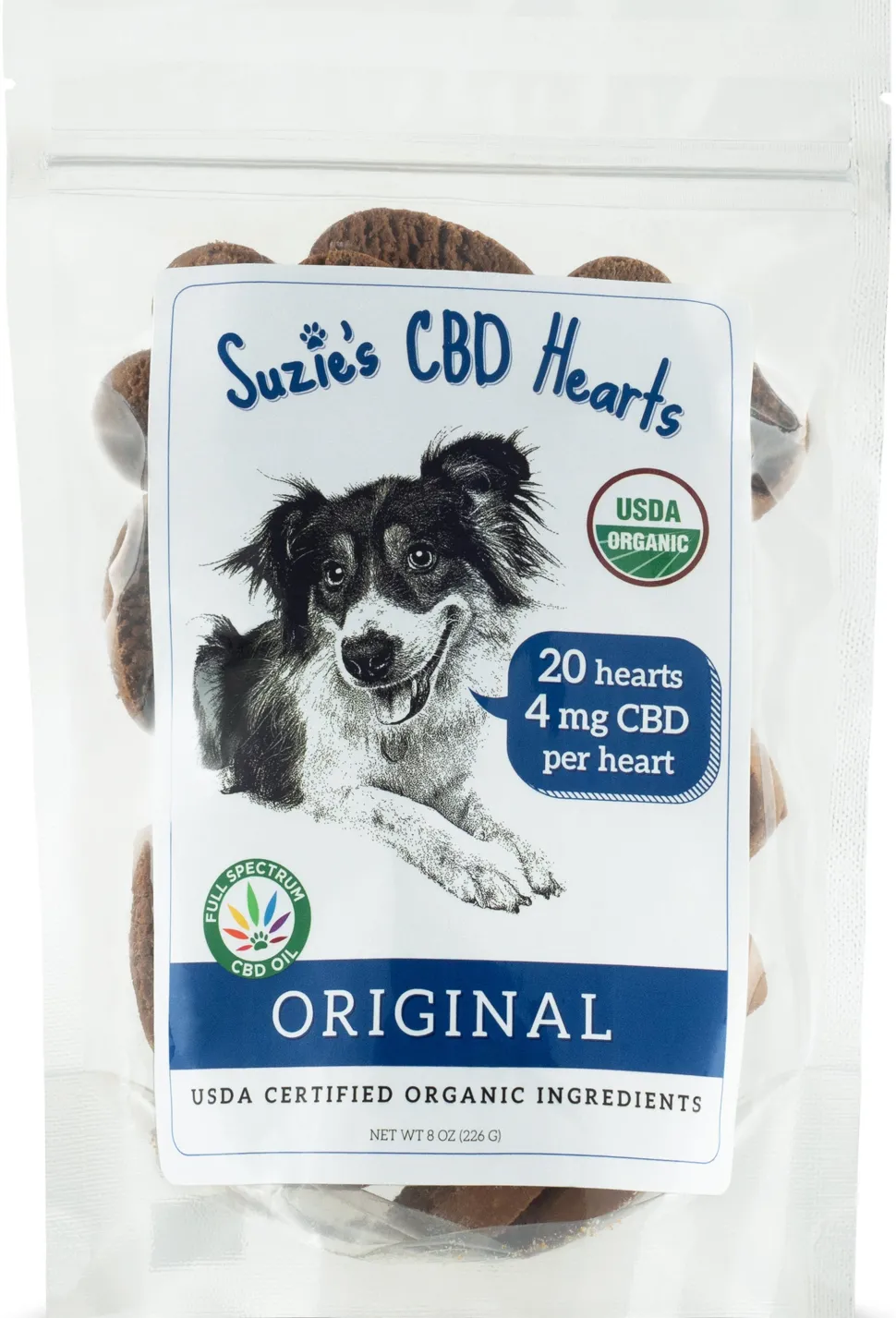 Suzie's CBD Treats Original 4mg treat Dog Biscuits - 7 oz Bag