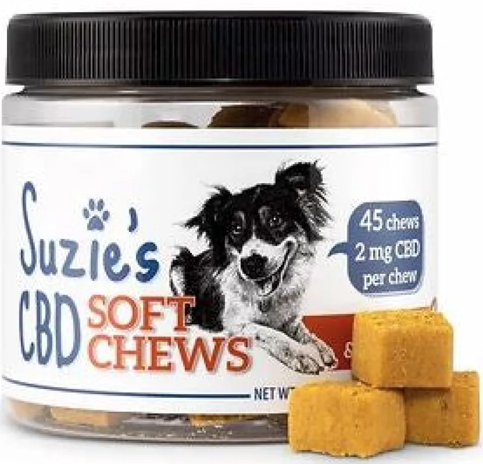 Suzie's CBD Treats Soft Chew Chicken & Turmeric 45ct Chew Supplemental Cat and Dog Treats