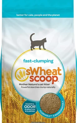 Swheat Scoop Fast Clumping Wheat Regular Cat Litter - 25 lb Bag