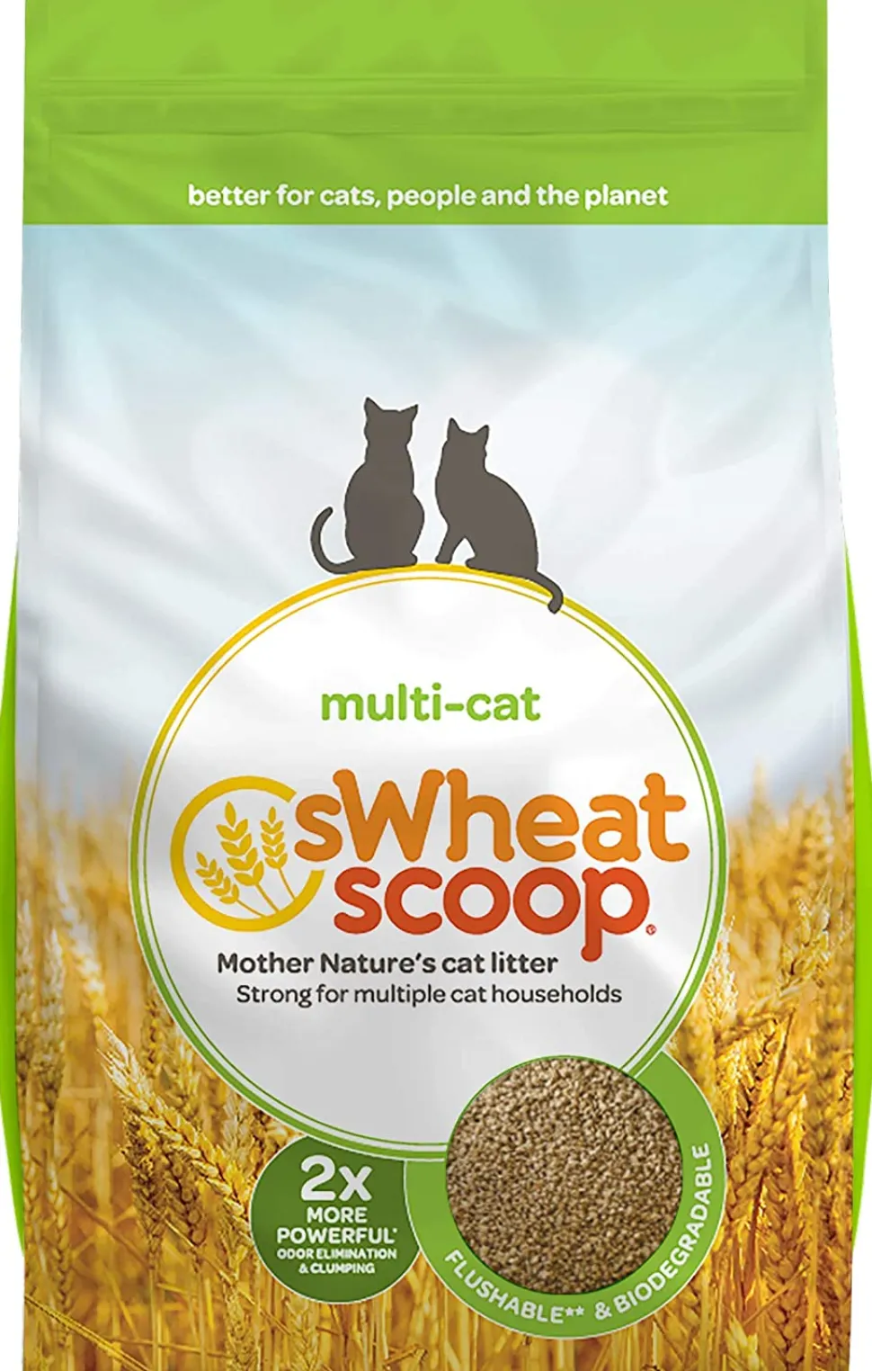 Swheat Scoop Multi-Cat Wheat Cat Litter - 25 lb Bag
