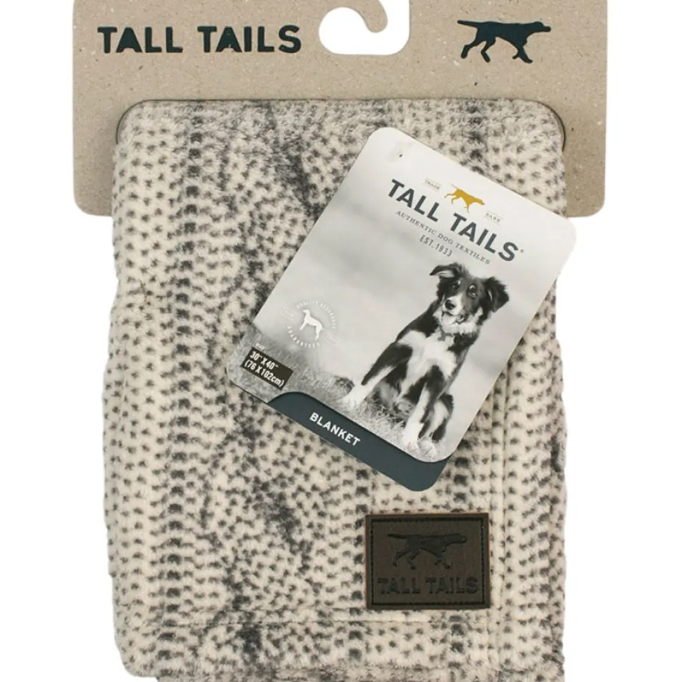 Tall Tails Blanket Cable Knit Print Fleece Dog Blanket - Large - L:40 X W:30 Inch