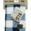 Tall Tails Blanket Navy Plaid Pattern Fleece Dog Blanket - Large - L:40 X W:30 Inch