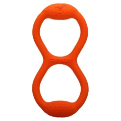 Tall Tails Goat Natural Rubber Tugging Dog Toy - Orange - 11 Inches