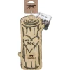 Tall Tails Natural Leather and Wool Love My Dog Log Chew and Fetch Dog Toy - 9 Inches