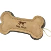 Tall Tails Natural Leather Bone Fetch and Chew Dog Toy - 6 Inch
