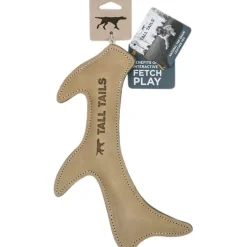 Tall Tails Natural Leather Antler Fetch and Chew Dog Toy - 11 Inches