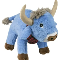 Tall Tails Plush Ox Water Bottle Inserted Crunch and Squeak Dog Toy - 10 Inches