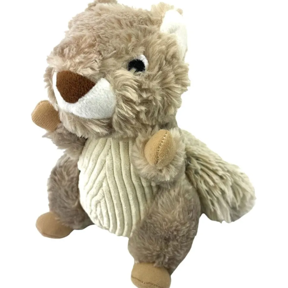 Tall Tails Squirrel Twitchy Tail Twitch Squeak and Crinkle Plush Dog Toy - 9 Inches