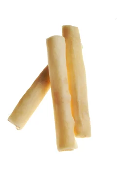 Tasman's Natural Pet 6" - 7" Medium Bones Wild Boar Rawhide Dog Chews - Case of 16