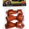 Tasman's Natural Pet Bison Rawhide Bisonhide Chicken Small Bone Dog Natural Chews - 3 Pack