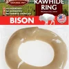 Tasman's Natural Pet Bison Rawhide 5" - 6" Dog Natural Chews - Medium Ring