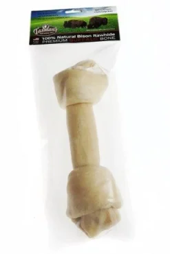 Tasman's Natural Pet Bison Rawhide 10" - 12" X - Large Bone Dog Natural Chews - 1 Pack