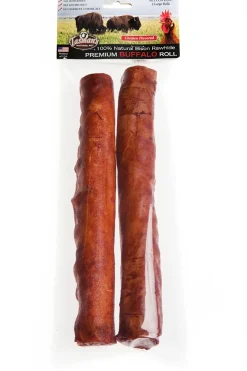 Tasman's Natural Pet Bison Rawhide Bisonhide Chicken Medium Bone Dog Natural Chews - 2 Pack