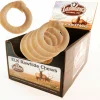 Tasman's Natural Pet Elk Rawhide 5" - 6" Medium Elk Ring Dog Natural Chews - Case of 18