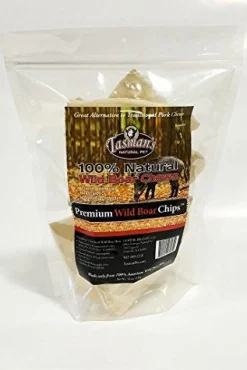 Tasman's Natural Pet Rawhide Wild Boar Chips Dog Natural Chews - 12 oz Bag